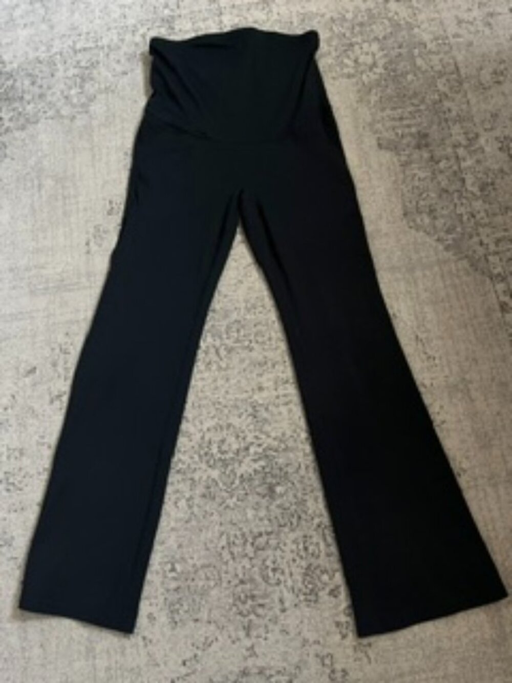 🧡3/$15 Poshdivah Maternity Over the Belly Black Leggings L